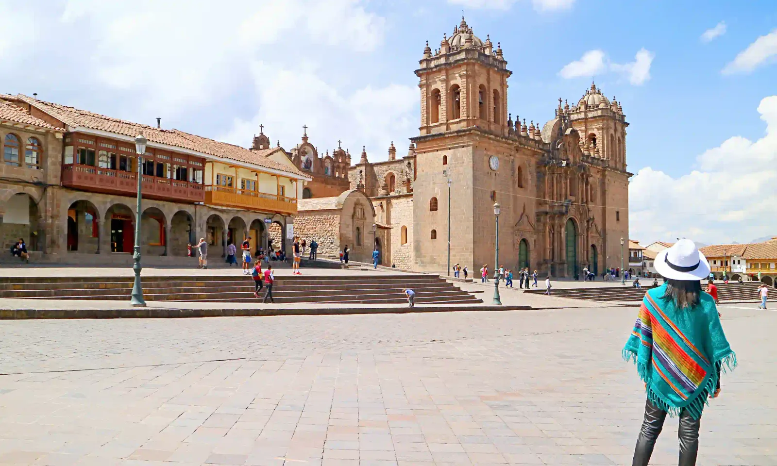 The historic Plaza de Armas of Cusco, Peru, home of the Machu Picchu Team office
