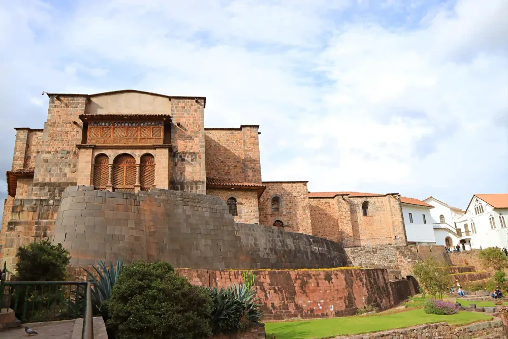 The Inca stone walls of the Coricancha temple beneath the Santo Domingo convent in Cusco
