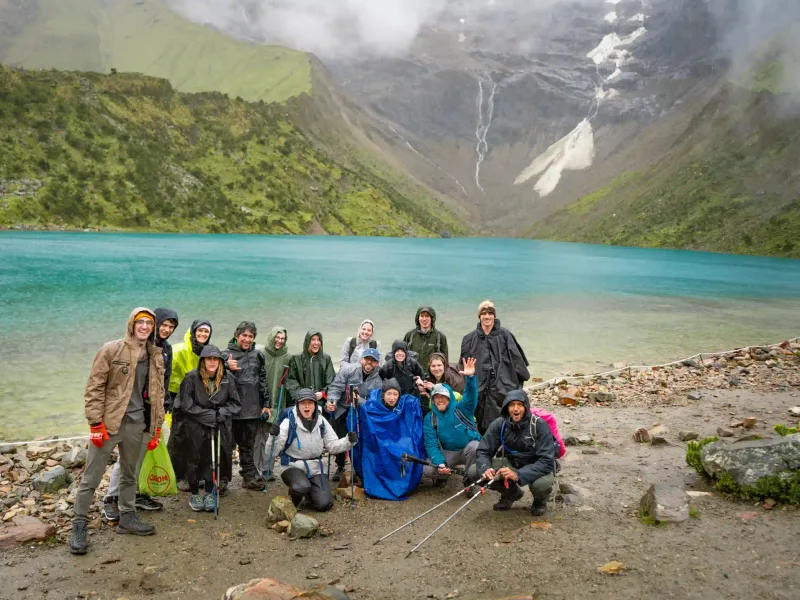 The turquoise glacial Humantay Lake near Cusco