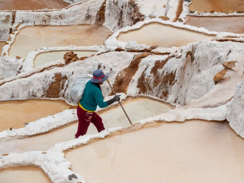 The Maras salt pans and the Moray agricultural terraces near Cusco