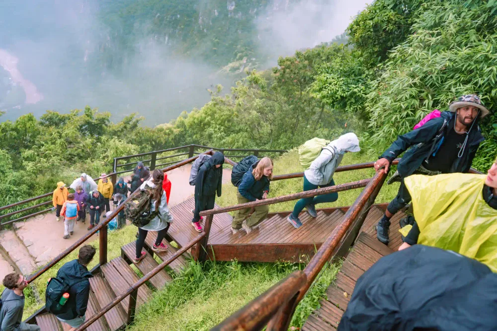 Panoramic view of Machu Picchu and the Andes