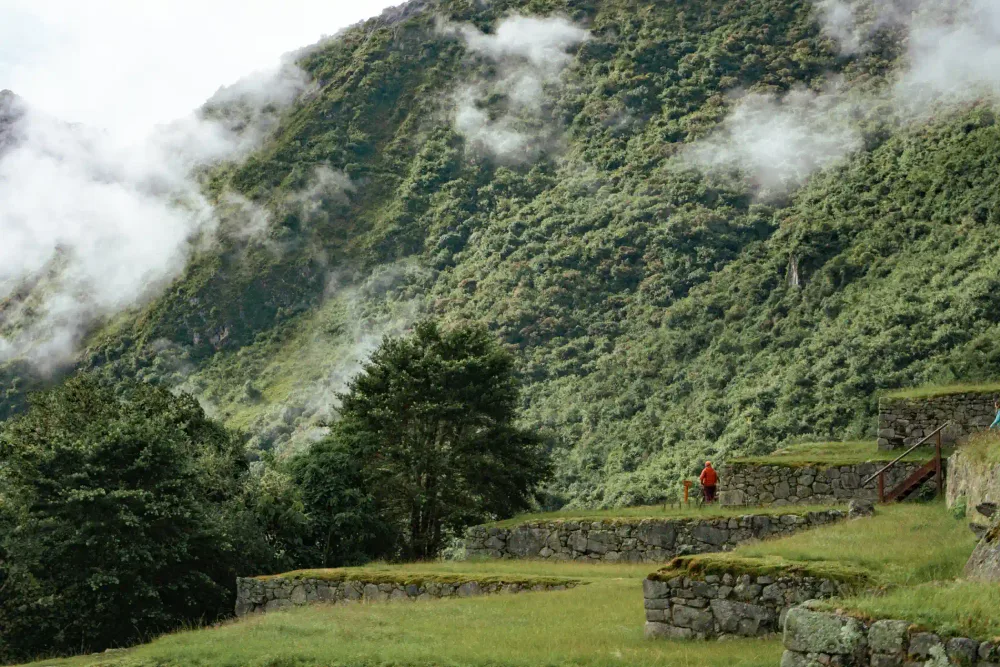Stone terraces and temples inside Machu Picchu