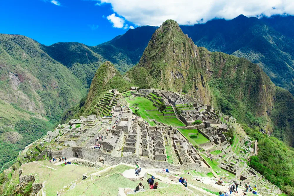 The Machu Picchu citadel from the classic viewpoint
