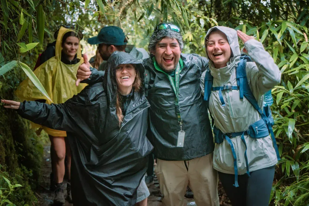 Happy travelers on a Machu Picchu Team tour