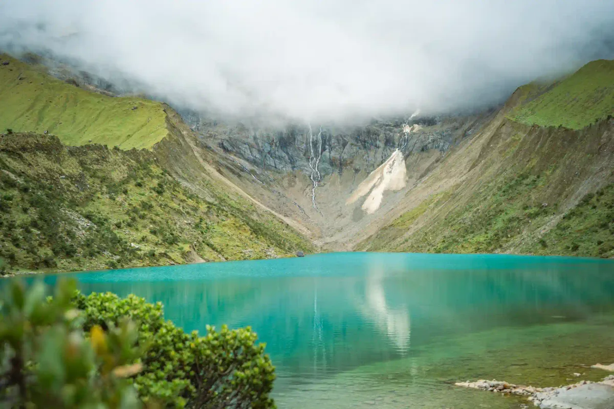 Hikers at the Salkantay Pass on the 2-day hike