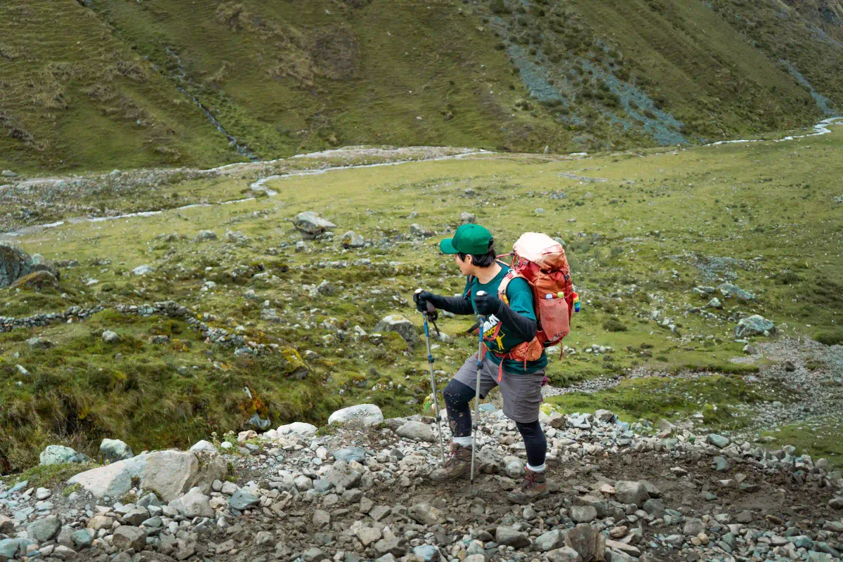Group trekking the Salkantay route to Machu Picchu